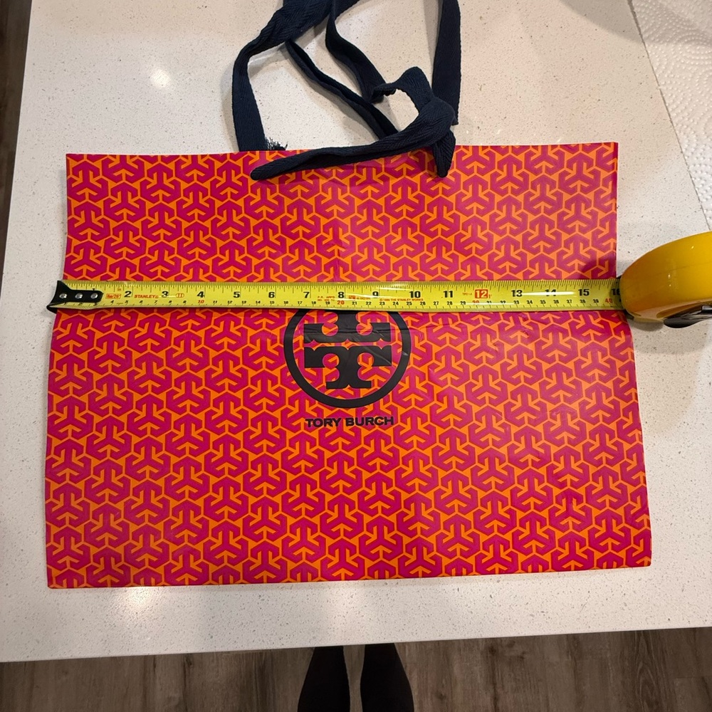 Tory Burch Magenta and Orange Patterned LARGE Gift/ Storage Bag